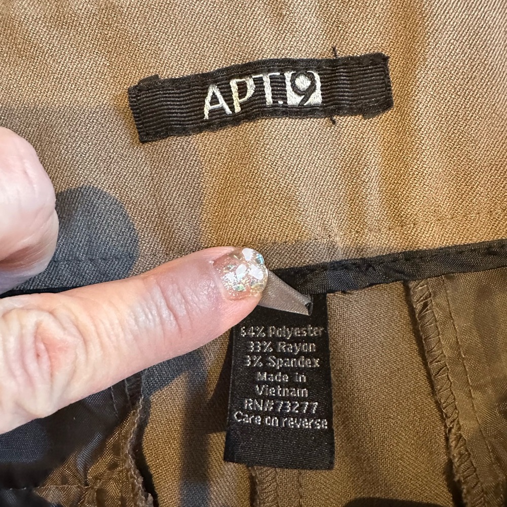 Apt. 9 Tan Straight Leg Pants - Picture 2 of 5
